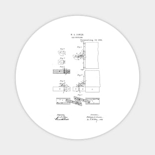 Car coupling Vintage Patent Hand Drawing Magnet